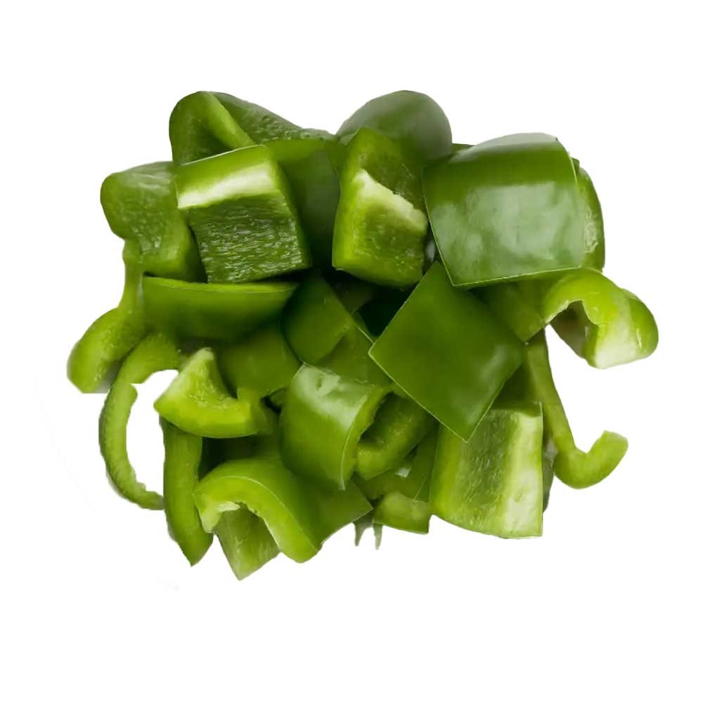 SQUARE CUT ITALIAN GREEN CAPSICUM x kg