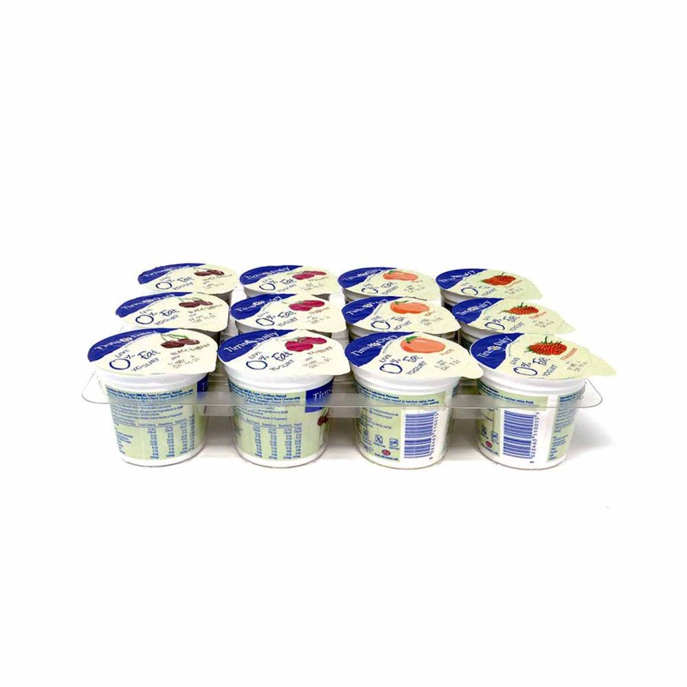 TIMS DAIRY MIXED FLAVOURED FAT FREE YOGURTS 12 x 110g