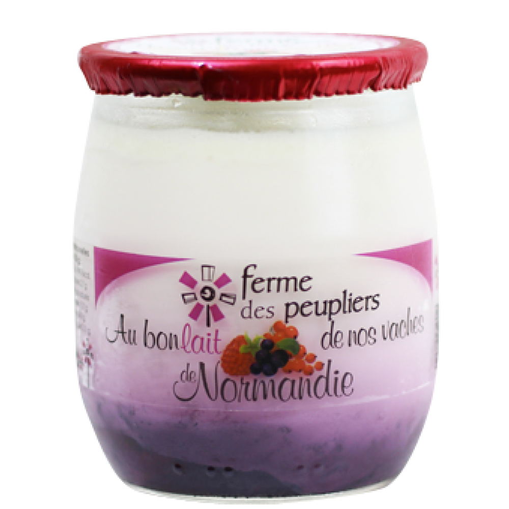 FERME DES PEUPLIERS GLASS JAR MIX FRUIT YOGURT 12 x 125g