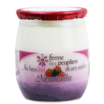 FERME DES PEUPLIERS GLASS JAR MIX FRUIT YOGURT 12 x 125g