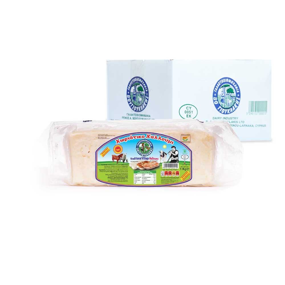 VILLAGE PDO HALLOUMI CHEESE x 10kg box