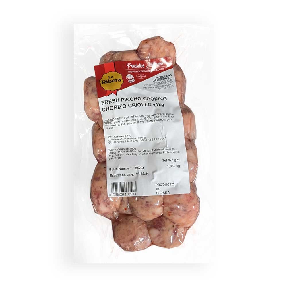 FZ PINCHO COOKING CHORIZO CRIOLLO x ±1kg (Per kg)