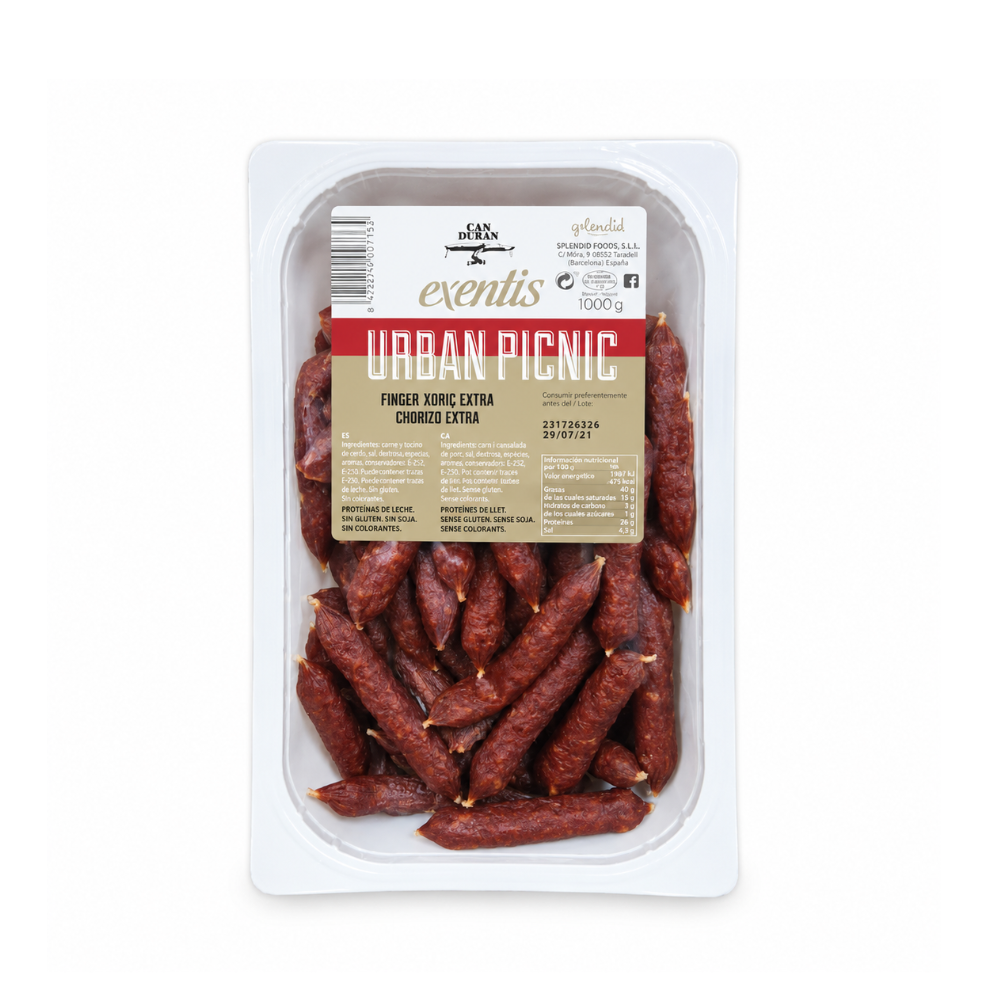 FINGER CHORIZO EXTRA EXENTIS x 1kg