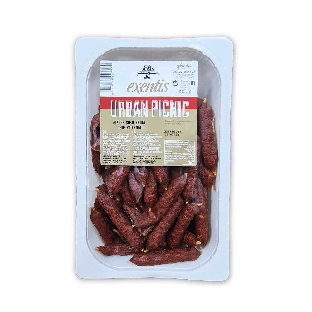 FINGER CHORIZO EXTRA EXENTIS x 1kg