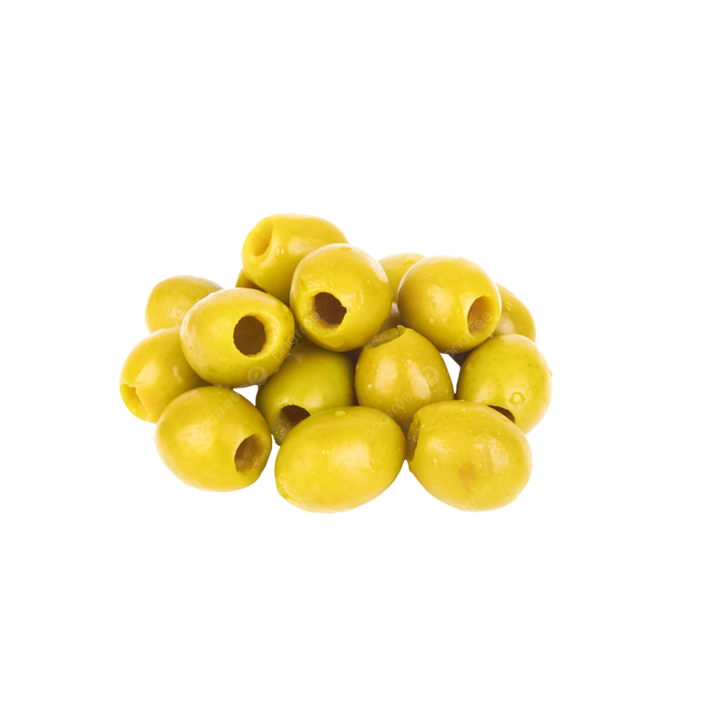 GREEN PITTED OLIVES x 4 kg