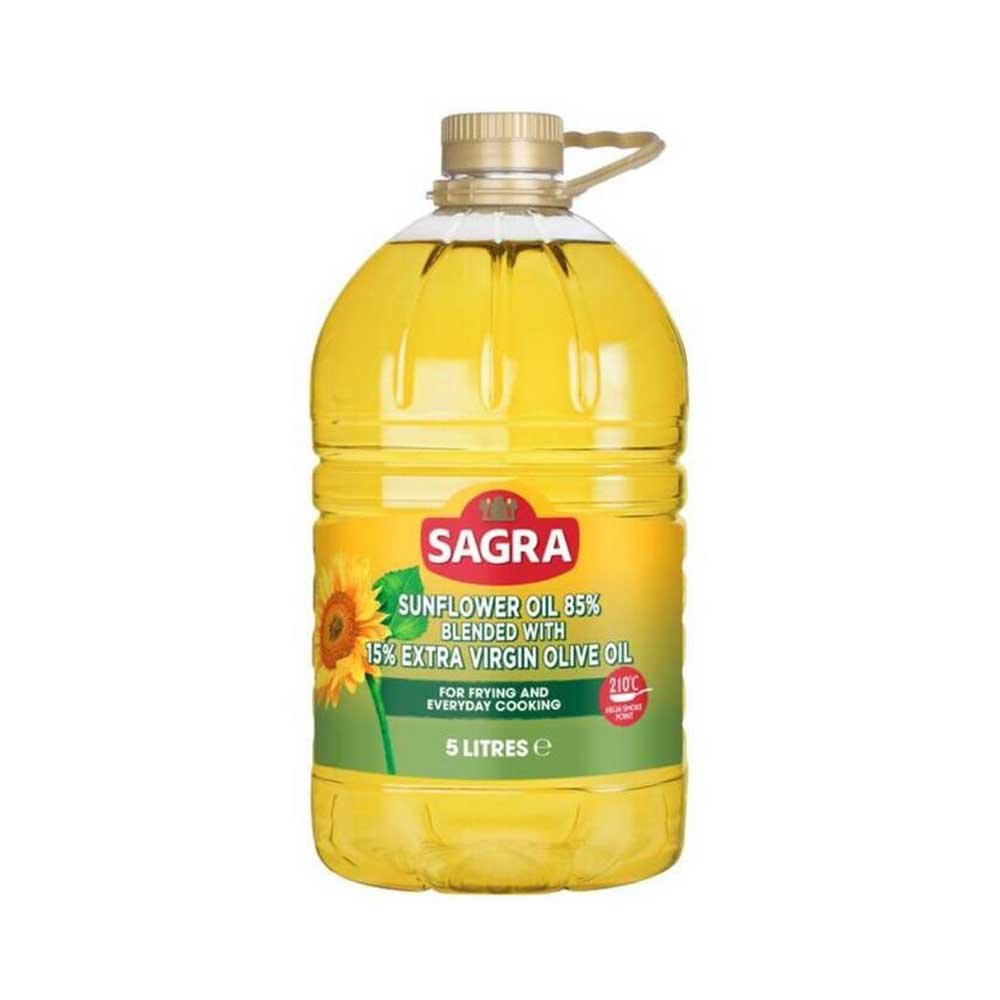 SUNFLOWER OIL WITH EXTRA VIRGIN 85%/15% x 5ltr