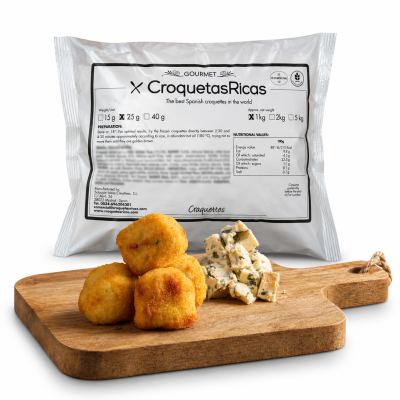 FZ BLUE CHEESE CROQUETTE 40 x 25g, Croquetas de queso azul x 1kg