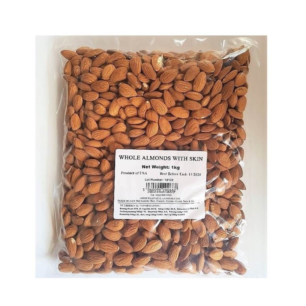 ALMONDS - RAW SKIN ON x 1kg
