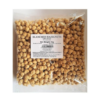 HAZELNUTS - BLANCHED LIGHTLY ROASTED x 1kg