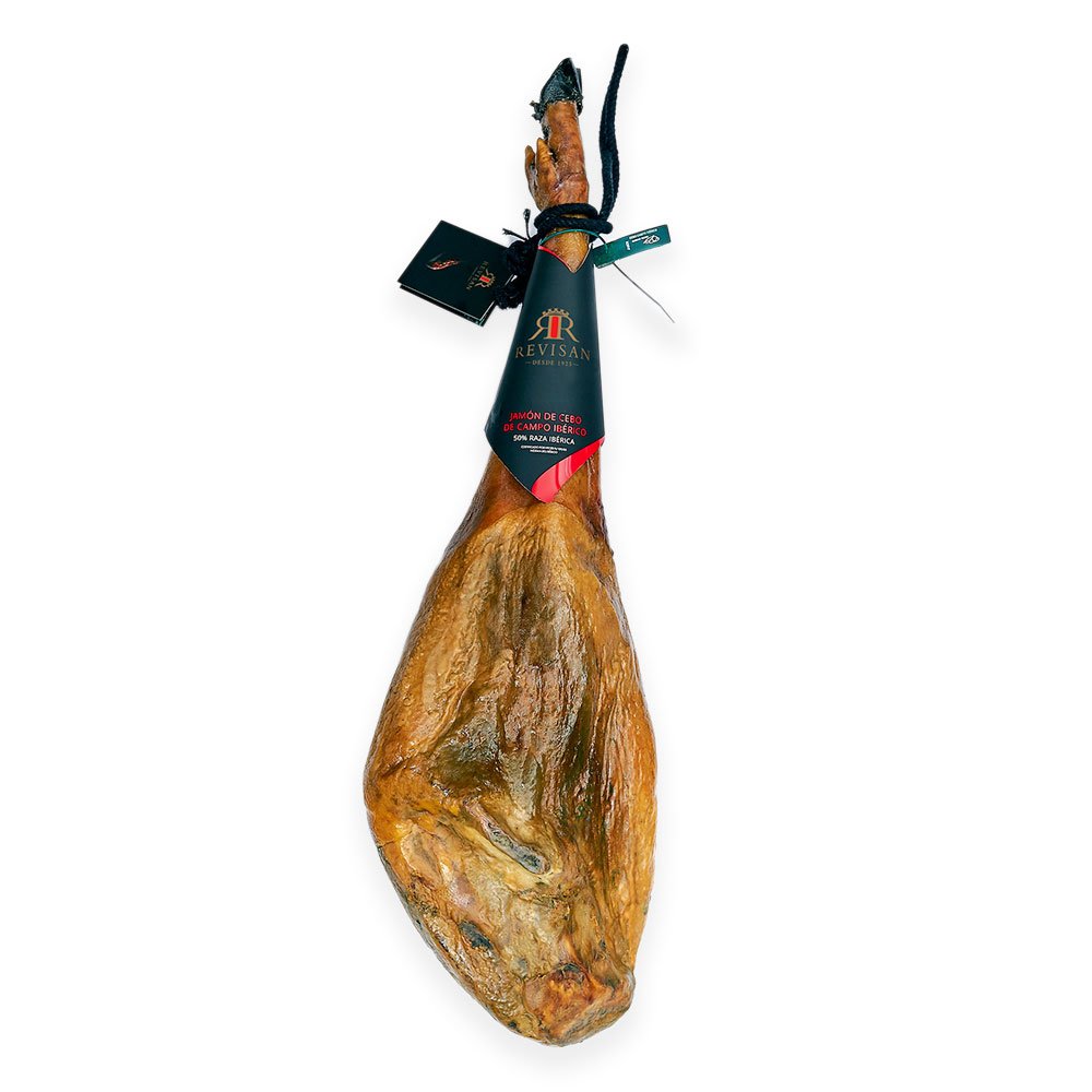 JAMON 50% IBERICO CEBO CAMPO (green) ±7.5kg (Per kg)