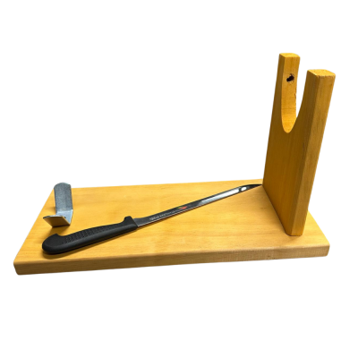 RUSTIC STAND HAM HOLDER & KNIFE