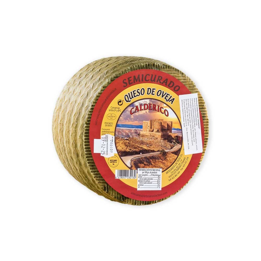 CALDERICO MANCHEGO STYLE CHEESE SEMICURADO ±3kg (Per kg)