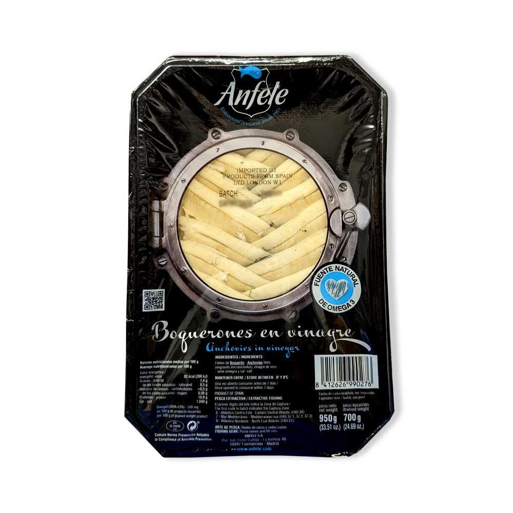BOQUERONES, WHITE ANCHOVY FILLETS ANFELE x 1kg