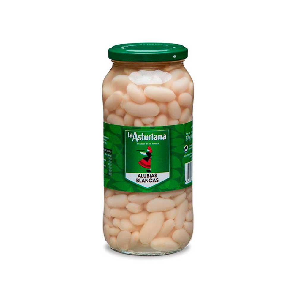 COOKED WHITE BEANS ALUBIAS LA ASTURIANA 15x570g JAR