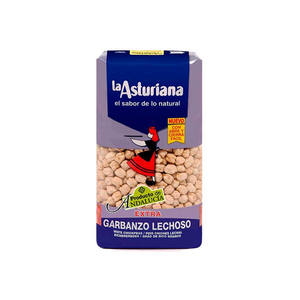 DRY GARBANZO LECHOSO CHICKPEAS LA ASTURIANA x 500g