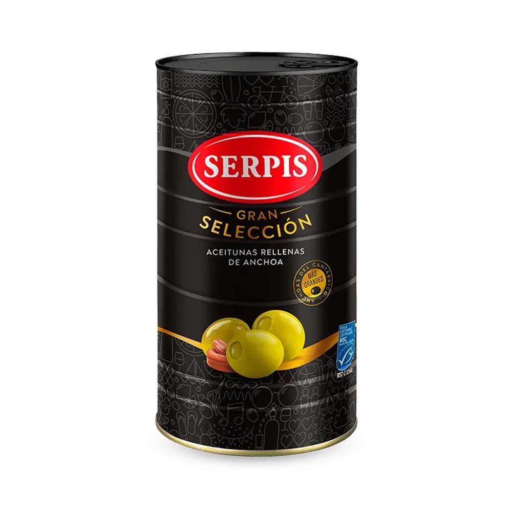 GRAN SELECCION OLIVES WITH ANCHOVY SERPIS x 1460g